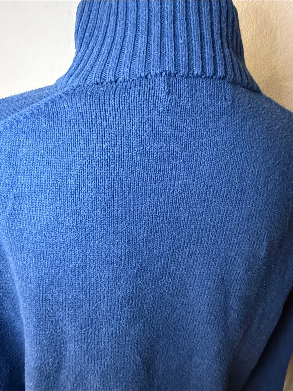 Polo by Ralph Lauren Blue Button Mock Neck Sweater with Yellow Pony